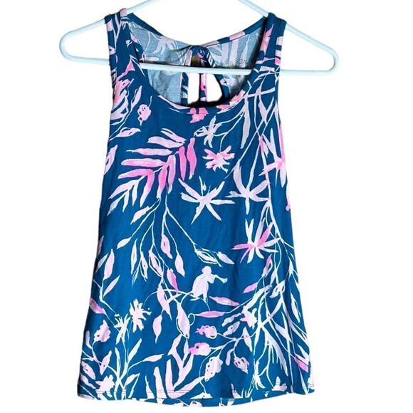 Lilly Pulitzer Noemi Pink and Teal Tank Size XXS 📦 - Picture 1 of 7